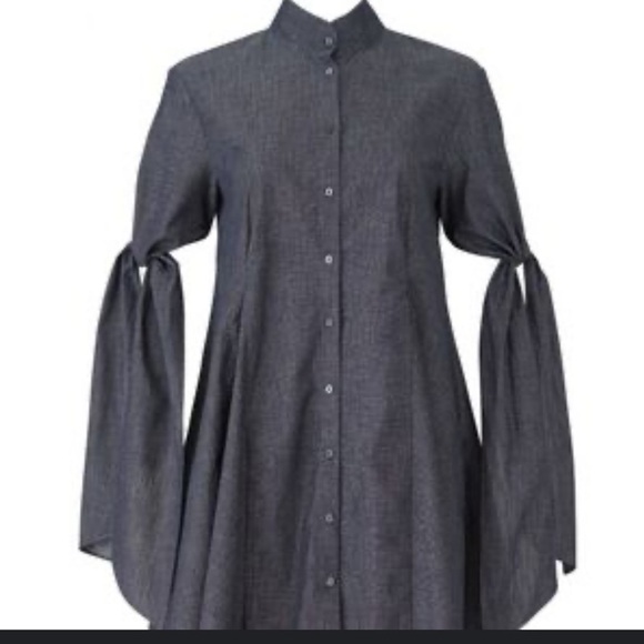 Osman London Size 2 Chic Denim-Like Dress - Picture 1 of 9